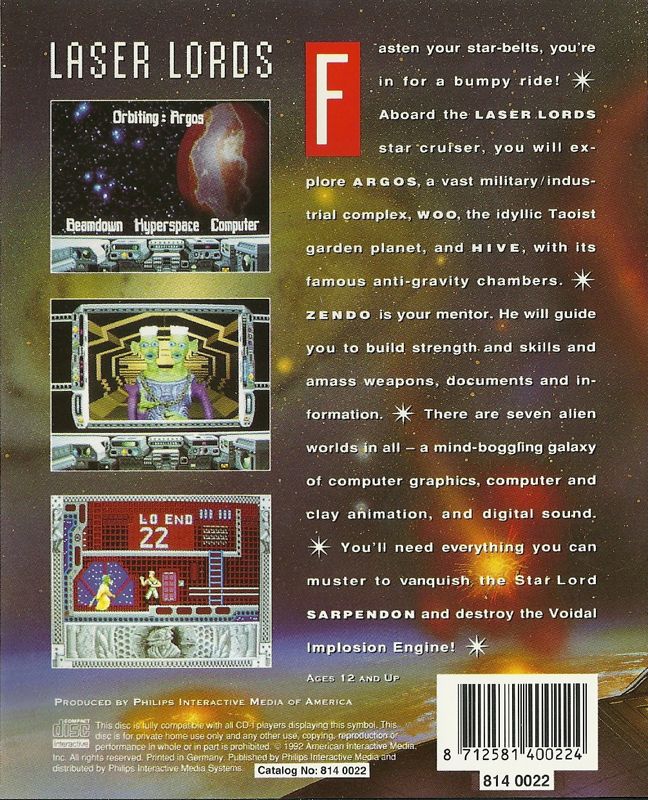 Laser Lords box art for CD-i